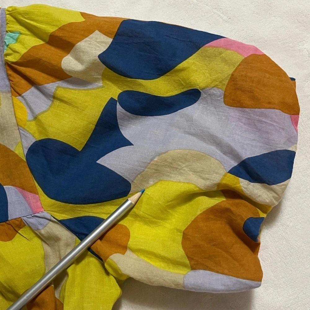 THML Multicolor Abstract Women's Blouse - Picture 11 of 11